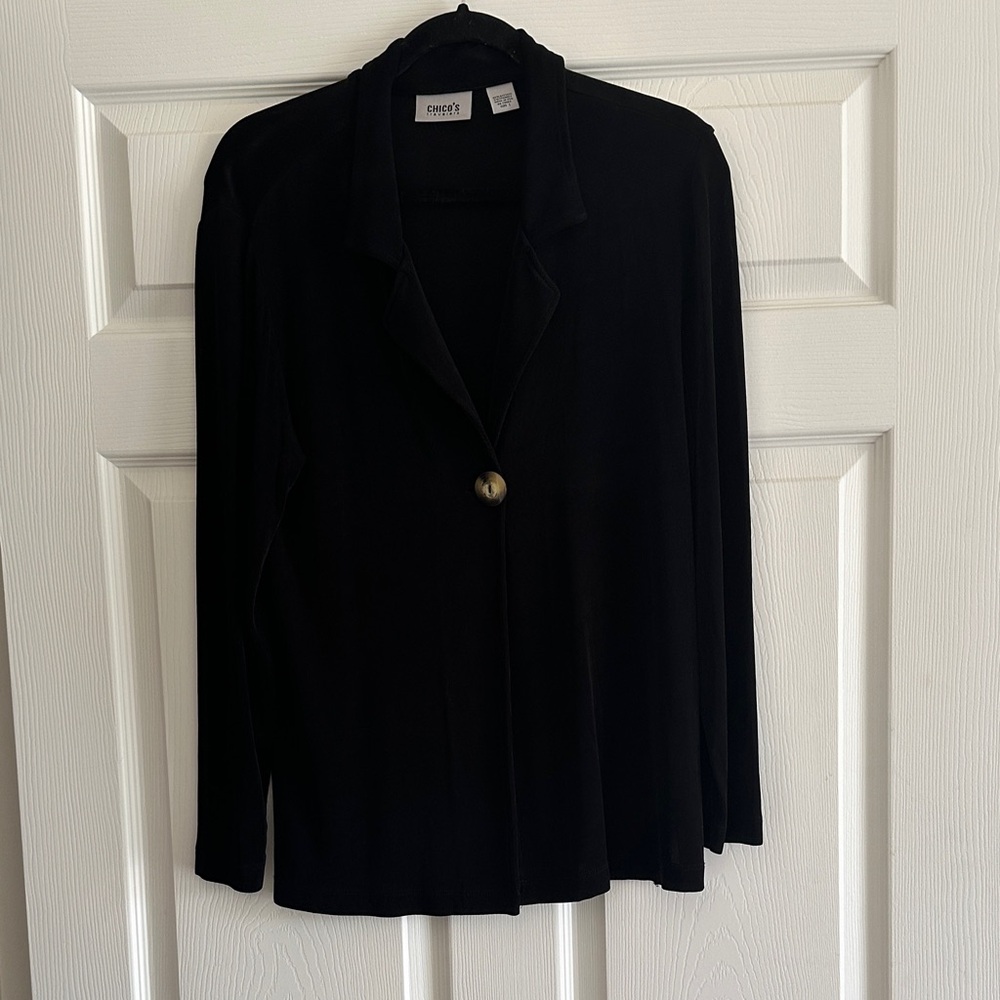 Chico's Classic Black Single-Button Blazer